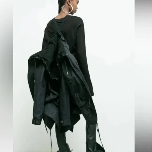 🆕 Nicolas K x Free People Byard Trench Jacket Waxed Canvas - Picture 3 of 10